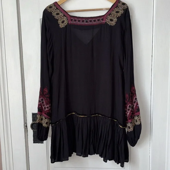 FREE PEOPLE WILD ONE EMBROIDERED MINI DRESS - Picture 9 of 14